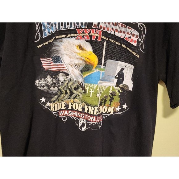 Harley Davidson Rolling Thunder Ride For Freedom Pow+Mia Washington DC Large - Picture 13 of 14